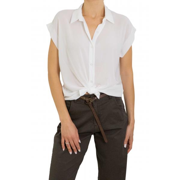 Camicia tinta unita mezza manica 